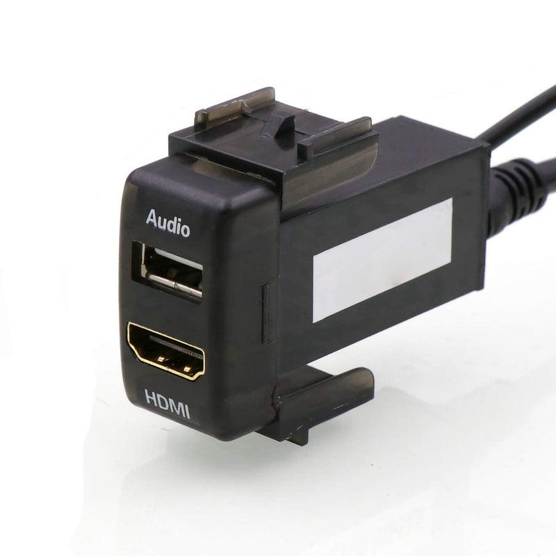 Timloon HDMI Socket Mount Cable +USB Audio Input Use for Nissan - Image 1